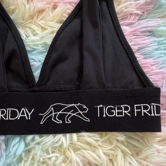 Tiger Friday AXS Logo Rule Breaker Black Bralette - Picture 3 of 4